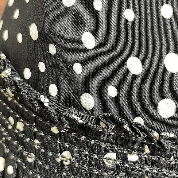 Max Studio Skirt Black White Polka Dots Full Short Size Small - Picture 5 of 13